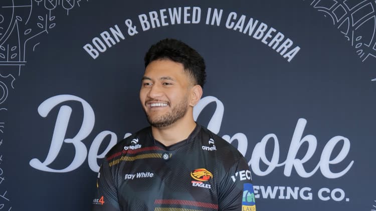 Francis Lesa of the Gungahlin Eagles for Match of the Round (Round 13)