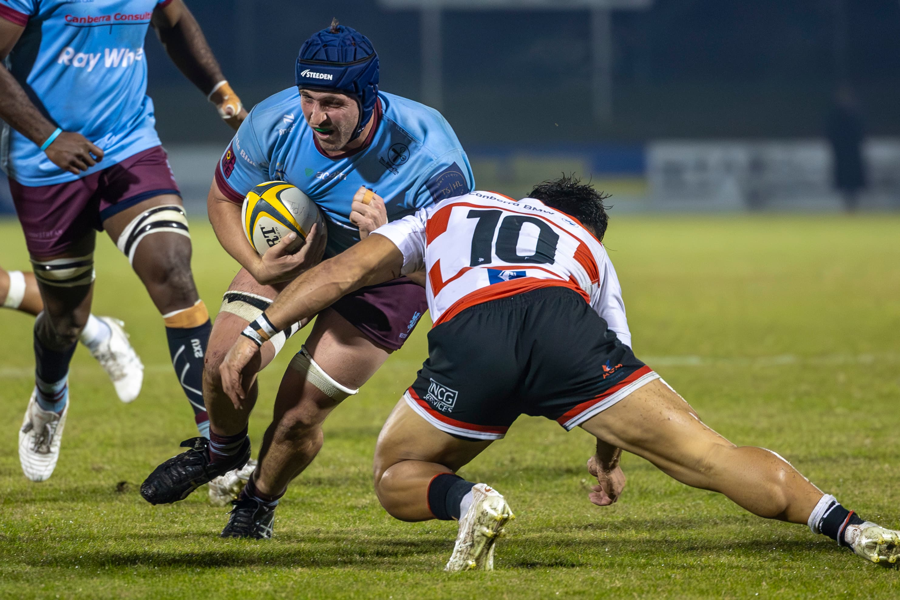 Wests Lions during their clash with the Tuggeranong Vikings in Round 6, photo by Greg Collis - @cbrsportsphototgraphy.