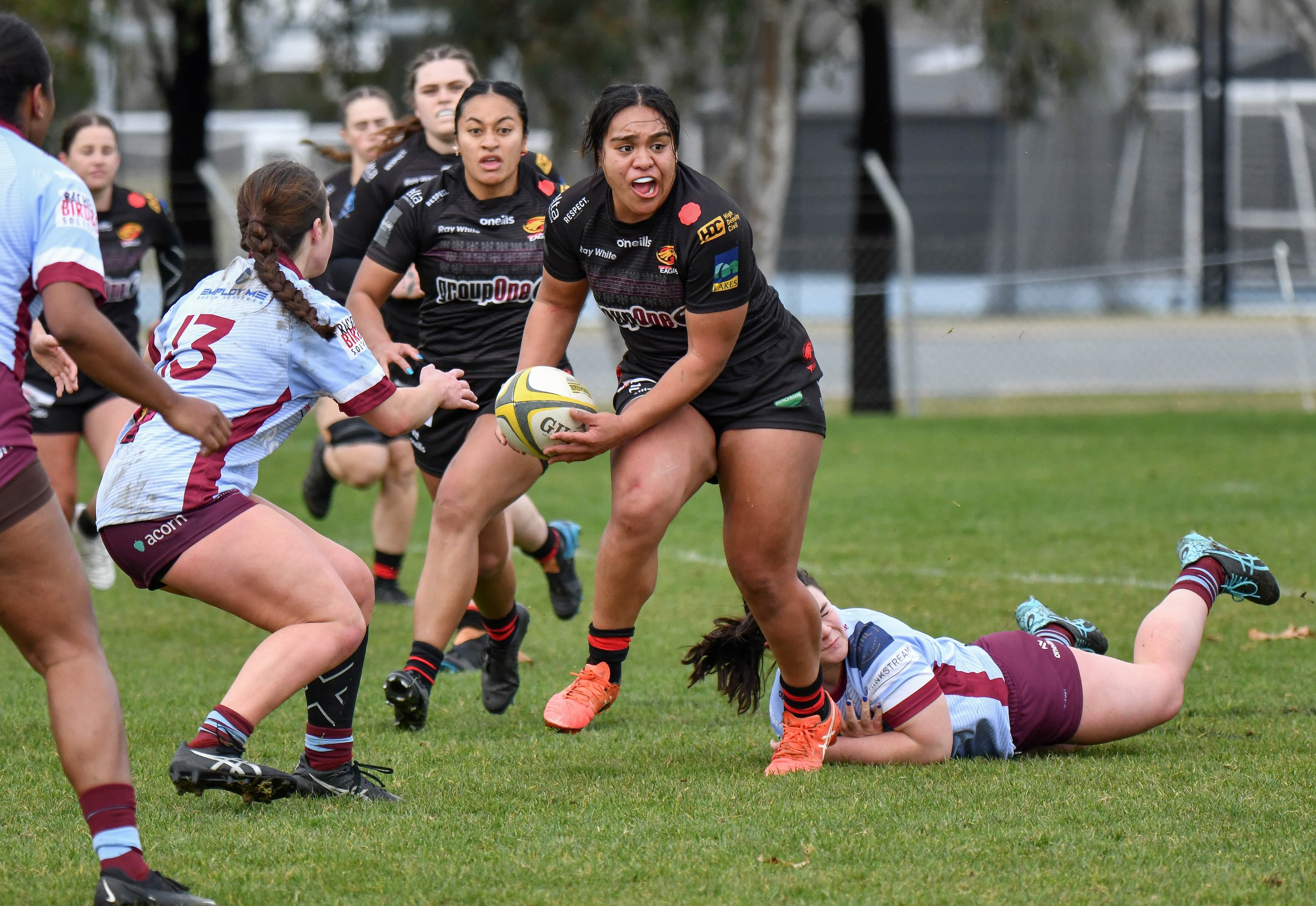 Martha Fua in action for the Gungahlin Eagles, photo by Jayzie Photography.