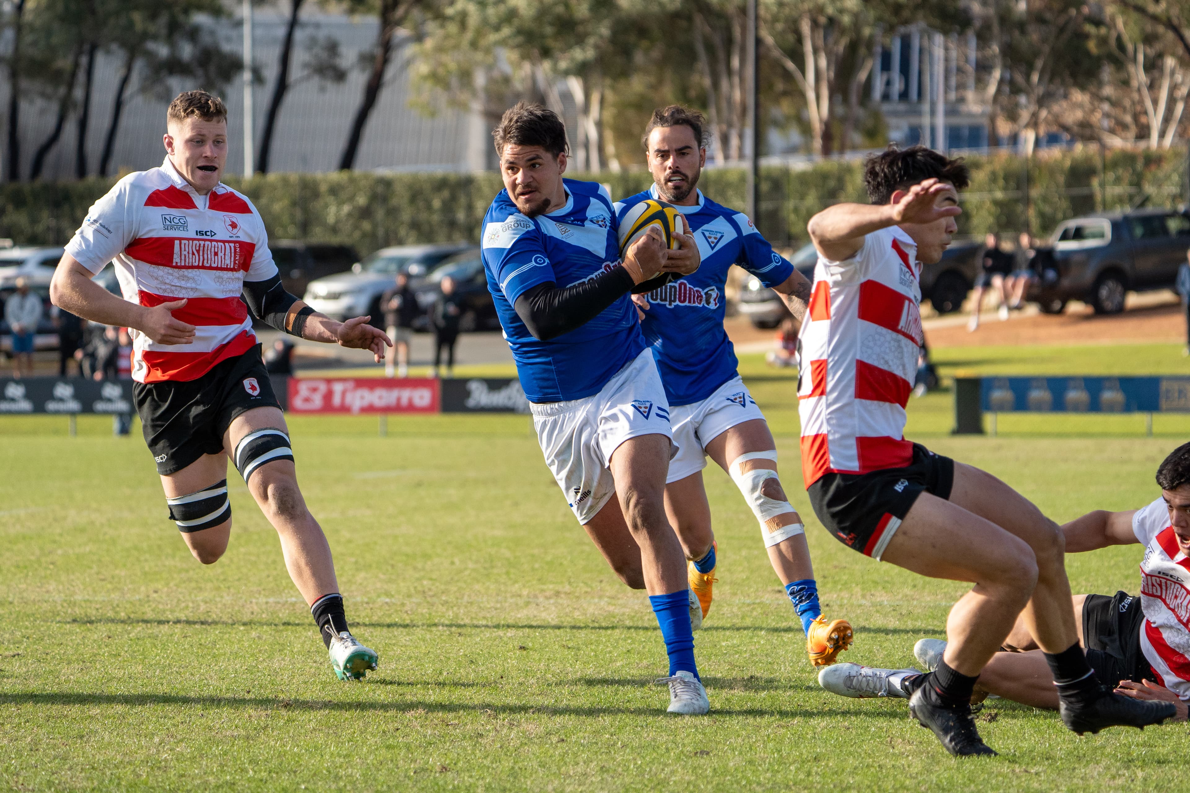 Canberra Royals' Jarrah McLeod in his Grand Final match against the Tuggeranong Vikings.